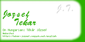 jozsef tekar business card