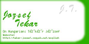 jozsef tekar business card